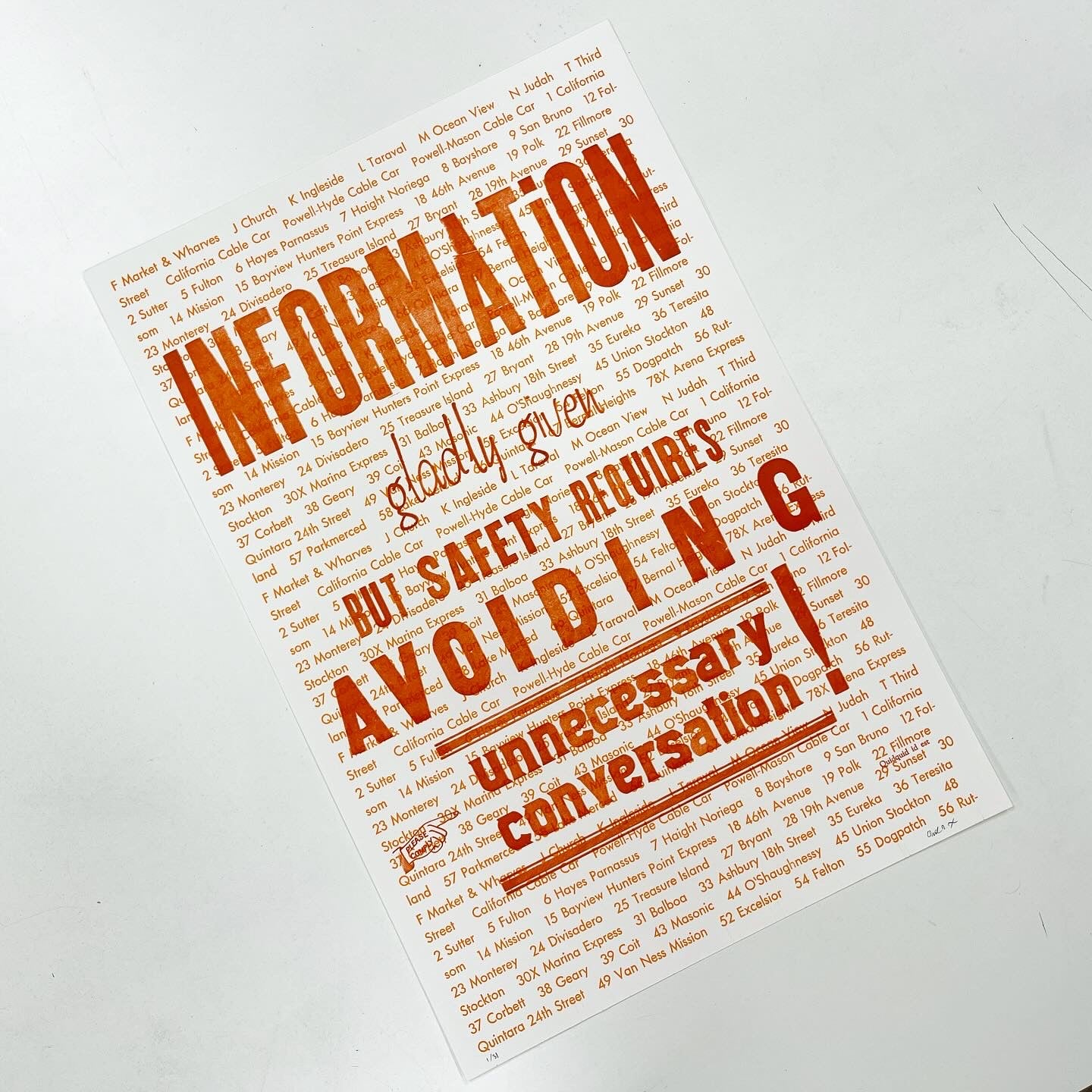 Poster No. 004 - Information Gladly Given