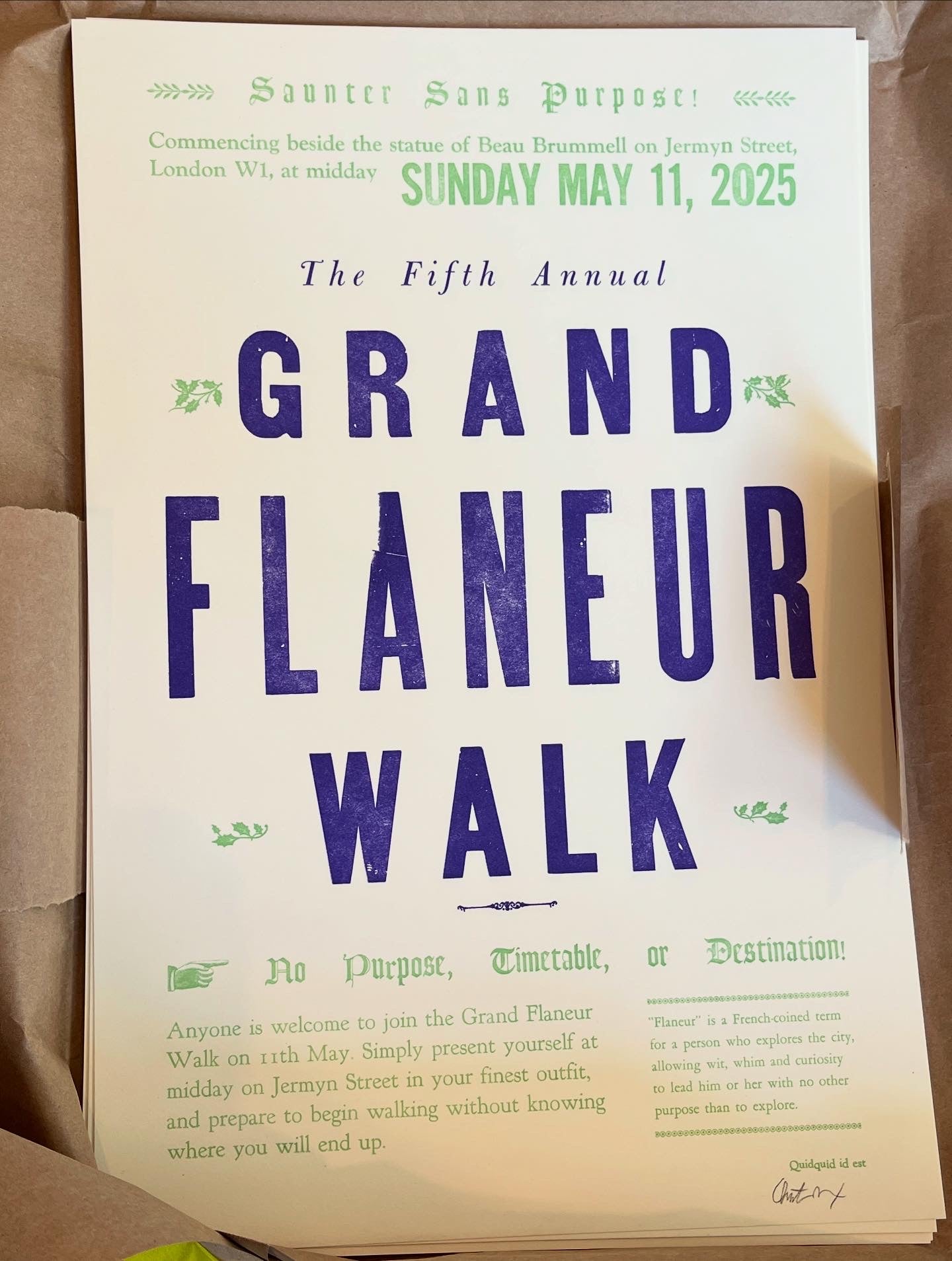 Poster No. 003 - Grand Flaneur Walk